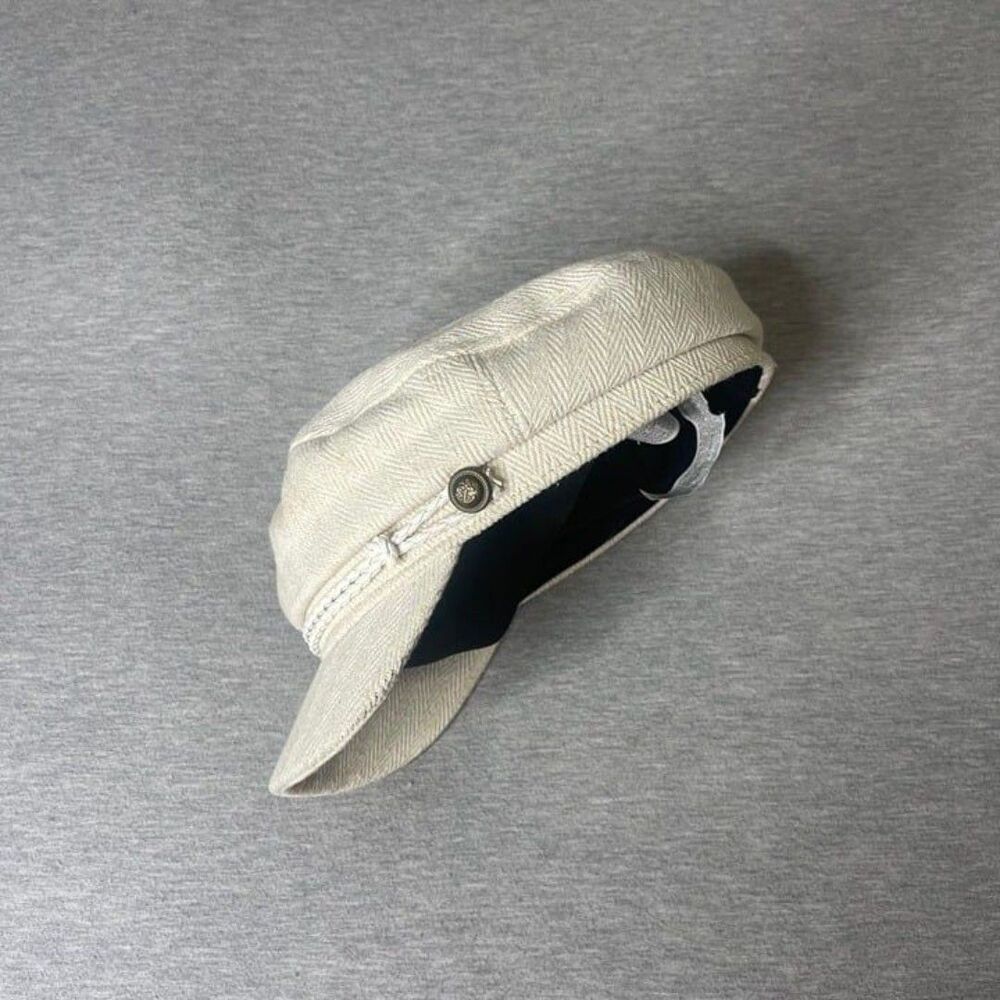 Women's Biege Fiddler Newsboy Visor Beret Hat